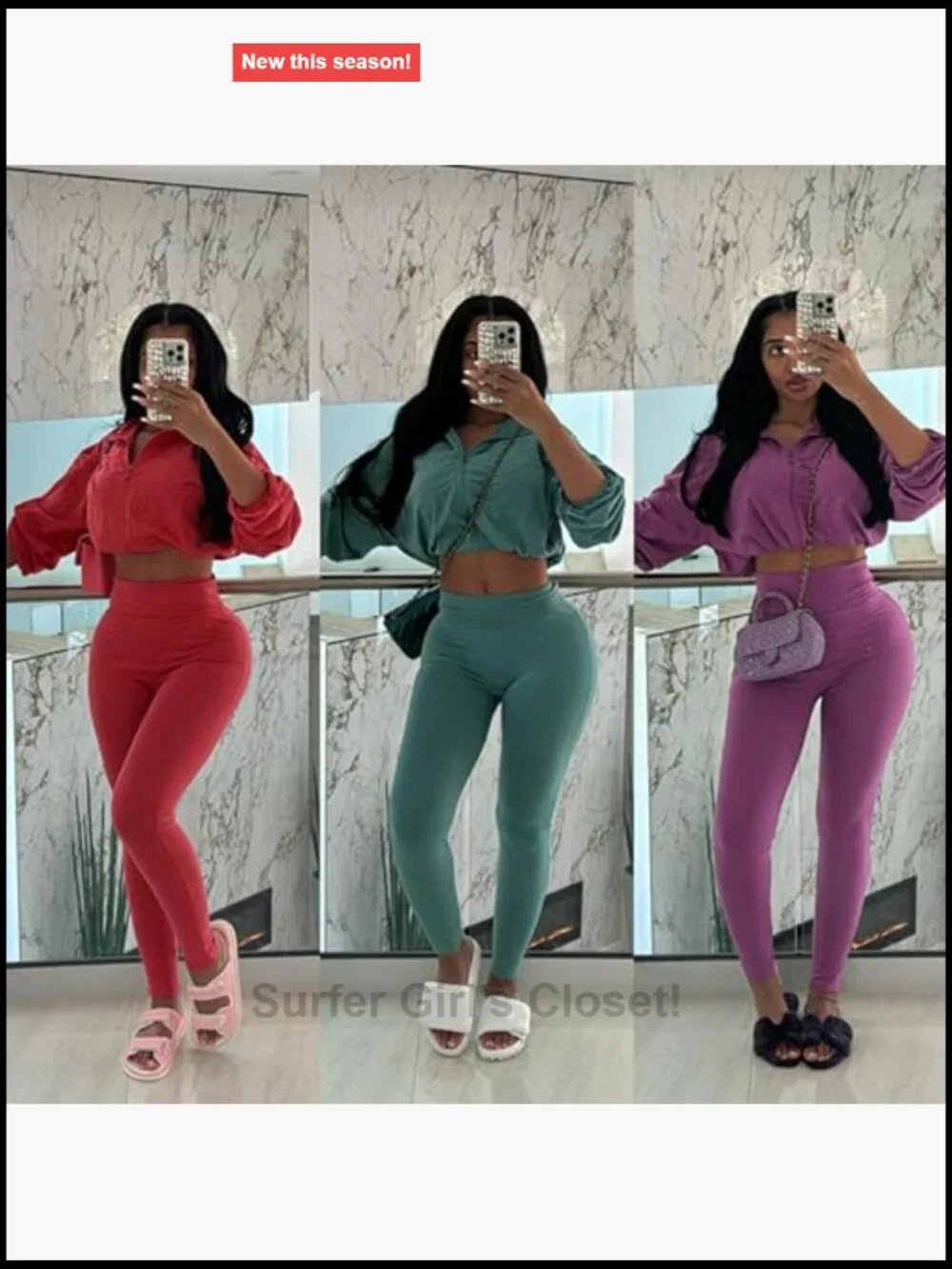 2 Piece Outfits Tracksuit Zip Up Crop Jacket Bodycon Pant Set Workout Activewear